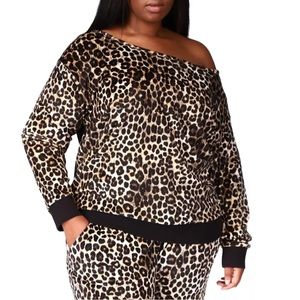 MICHAEL MICHAEL KORS Women's Cheetah Off-The-Shoulder Top NWT